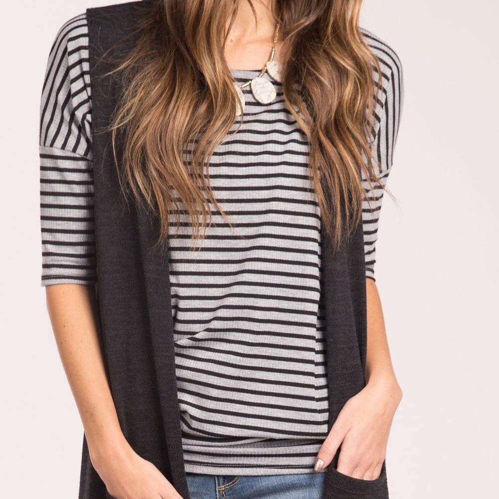 Stripe tunic tee
